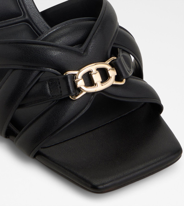 ألدو  صنادل كعب عالي - أسود كعب