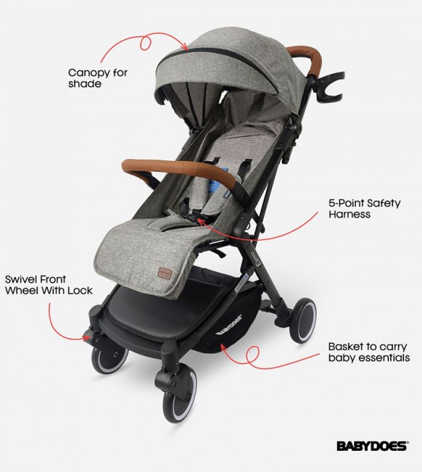 BABYDOES  - Grey Strollers & Travel Systems