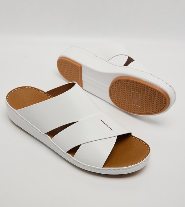 Call it Spring Arabic Sandals - White Arabic Sandals