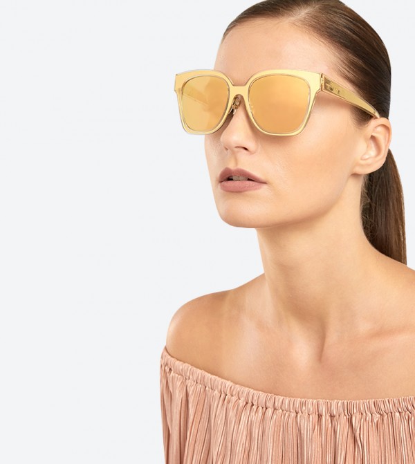 Charles & Keith  - Gold Round Sunglasses
