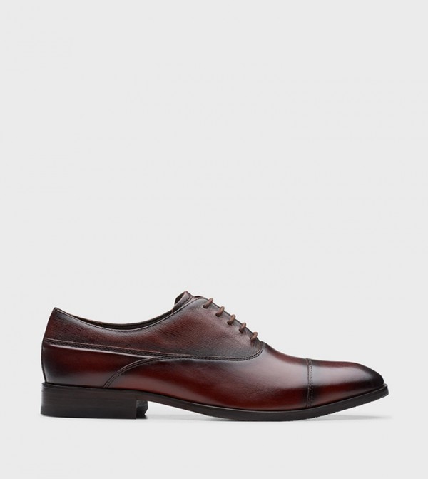 Clarks  Shoes - Tan Formal Lace-Up Shoes