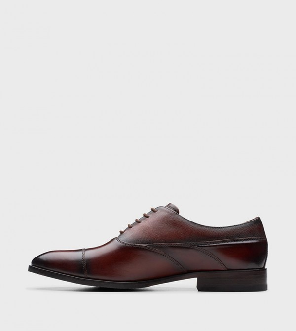 Clarks  Shoes - Tan Formal Lace-Up Shoes