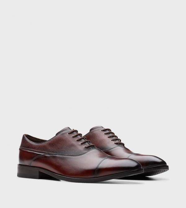 Clarks  Shoes - Tan Formal Lace-Up Shoes