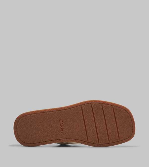 Clarks  Flat Sandals - White Flat Sandals