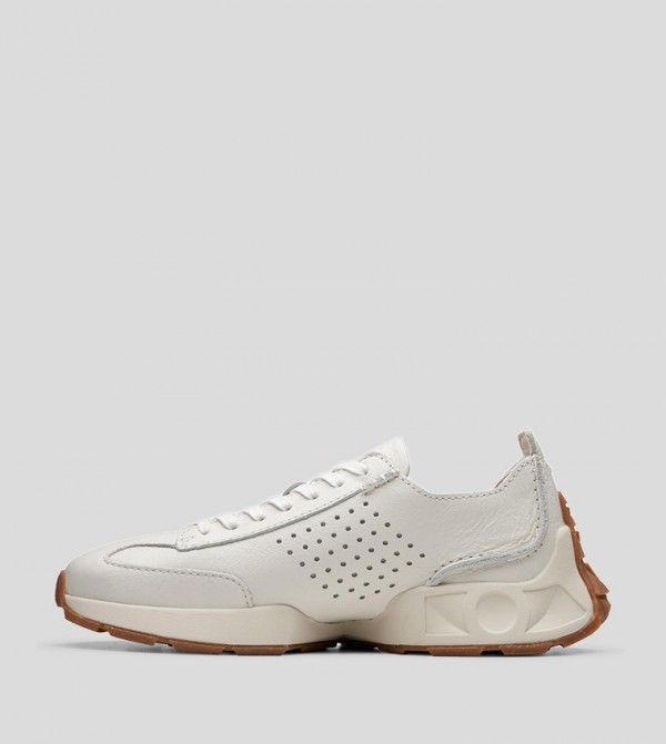 Clarks  - White Running Shoes