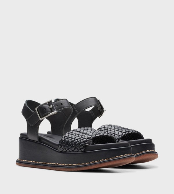Clarks  Shoes - Black Wedges