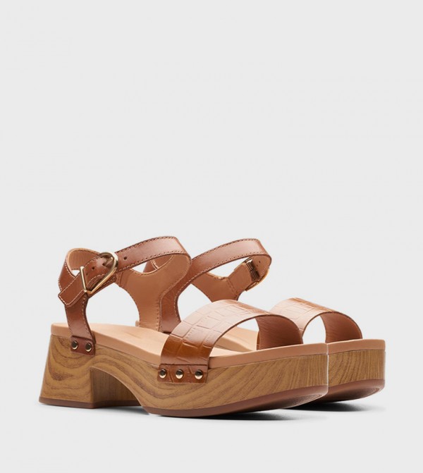 Clarks  Platforms - Tan Platforms
