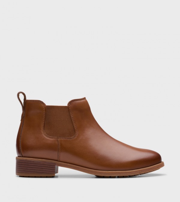 Clarks  Boots - Brown Ankle length Boots