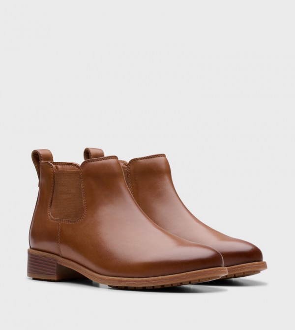 Clarks  Boots - Brown Ankle length Boots