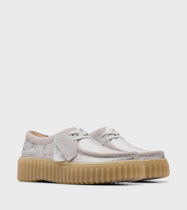 كلاركس أحذية سنيكرز - فضي أحذية برقبة منخفضة