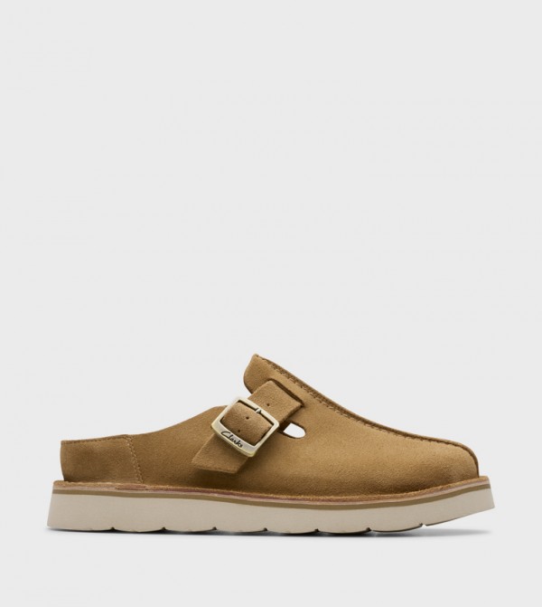 Clarks Shoes - Khaki Casual Slip-ons