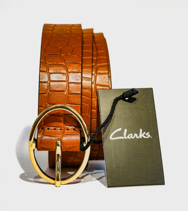 كلاركس   أحزمة - حنطي Leather Belts