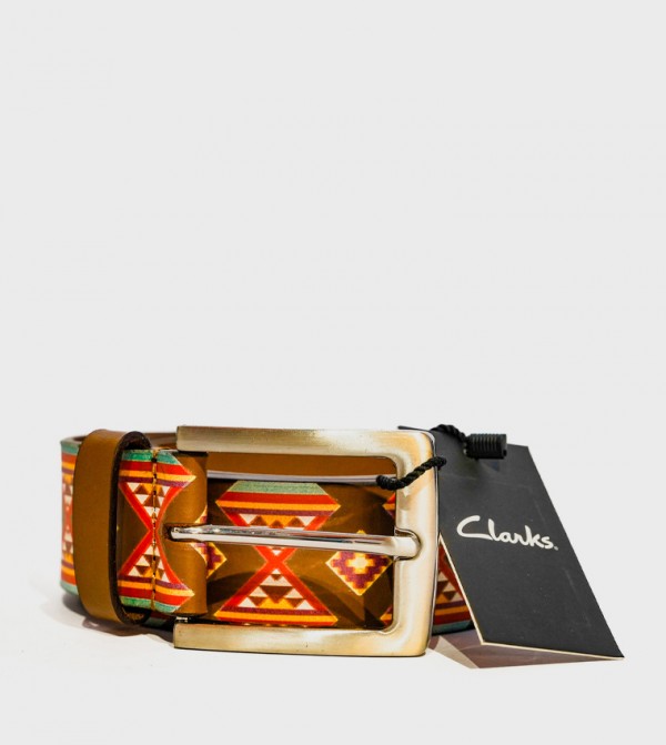 كلاركس أحزمة - حنطي Leather Belts