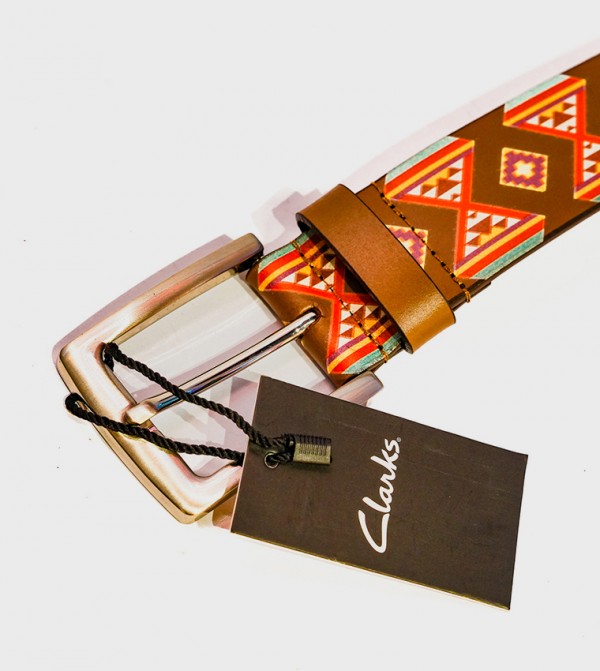 كلاركس أحزمة - حنطي Leather Belts