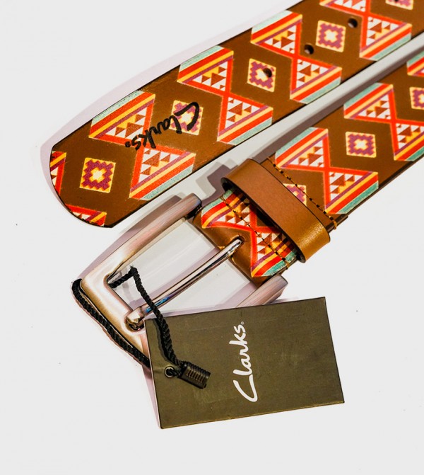 كلاركس أحزمة - حنطي Leather Belts