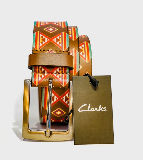 كلاركس أحزمة - حنطي Leather Belts