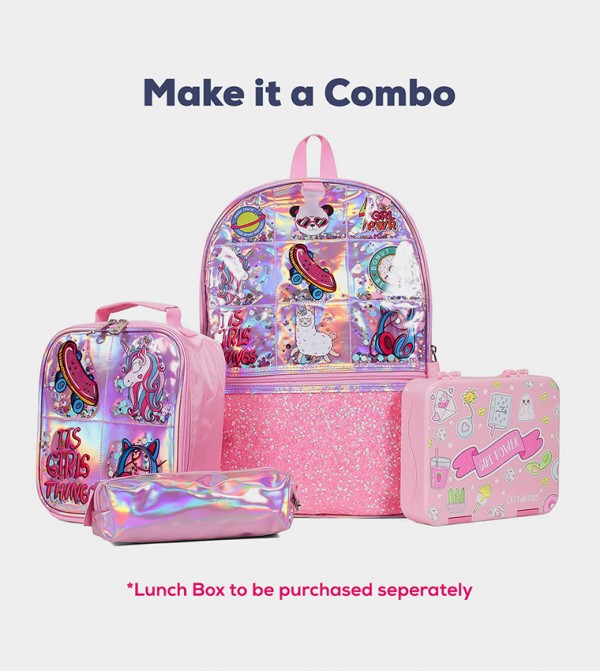 Eazy Kids Back to School - Pink Backpack Set