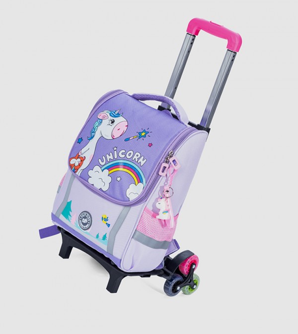 Eazy Kids Eazy Kids @ Sambox - Purple Trolley Backpack Set