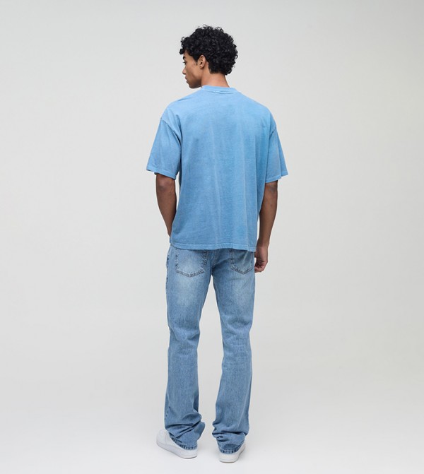 boohooMAN  Jeans - Light Blue Tapered Jeans