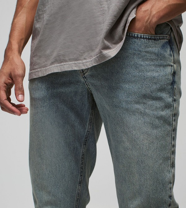 بوهو مان  بناطيل جينز - أزرق Slim Jeans