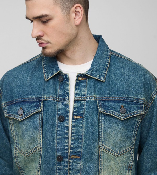 boohooMAN  Denim Jackets - Green Denim Jackets