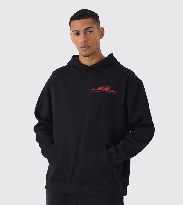 boohooMAN  Clothing - Black Hoodies