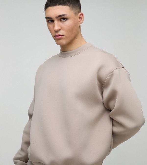 boohooMAN  Hoodies & Sweatshirts - Beige Sweatshirts