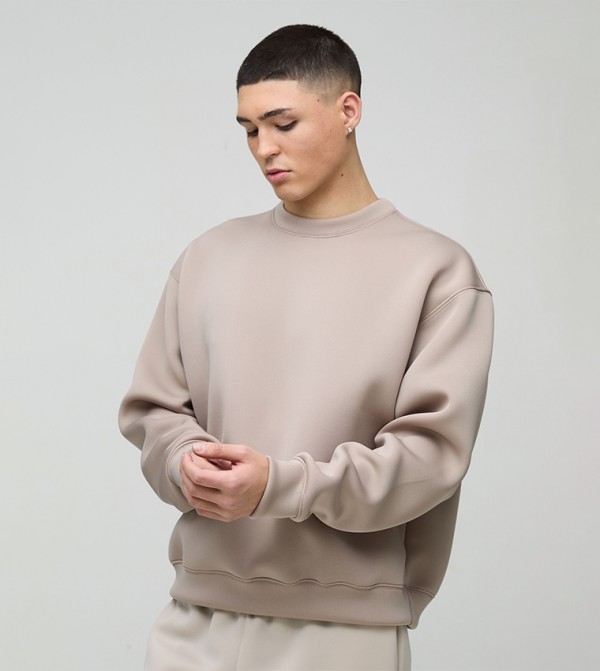 boohooMAN  Hoodies & Sweatshirts - Beige Sweatshirts