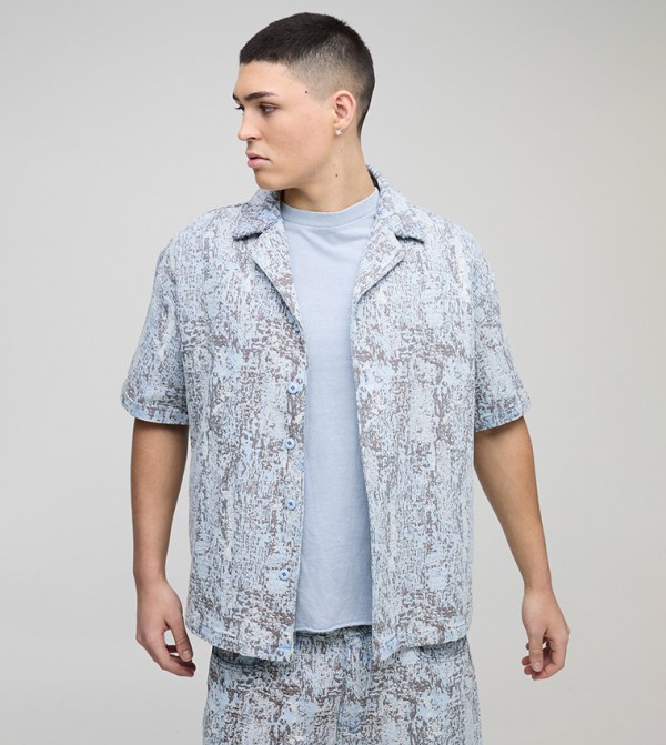 boohooMAN  Shirts - Light Blue Casual Shirts