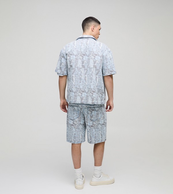 boohooMAN  Shirts - Light Blue Casual Shirts