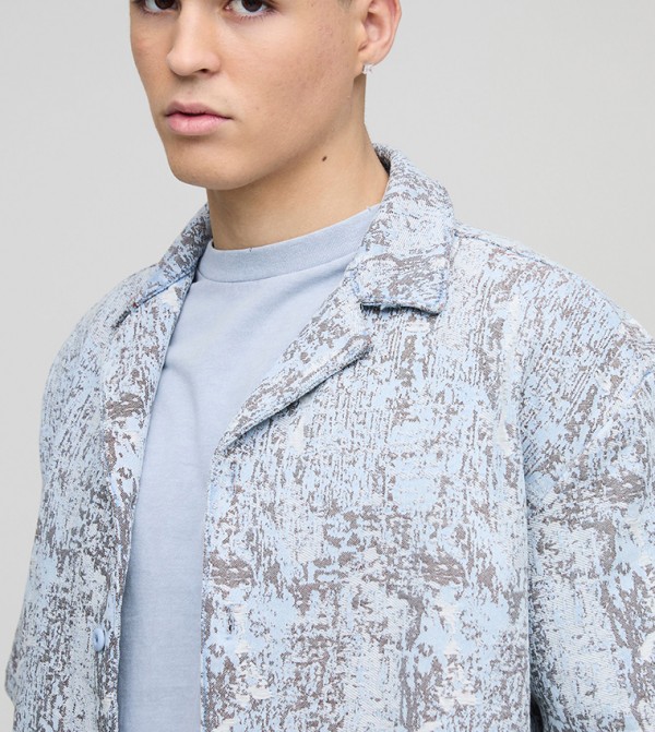 boohooMAN  Shirts - Light Blue Casual Shirts