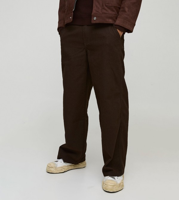 boohooMAN  Pants & Chinos - Brown Casual Pants