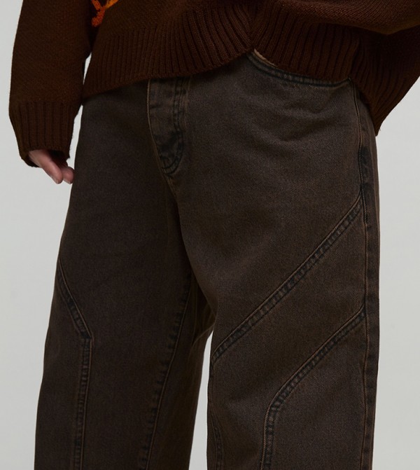 boohooMAN boohooMAN - Brown Relaxed Jeans