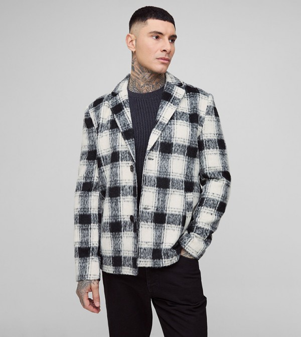 boohooMAN  Overcoats - Black Overcoats
