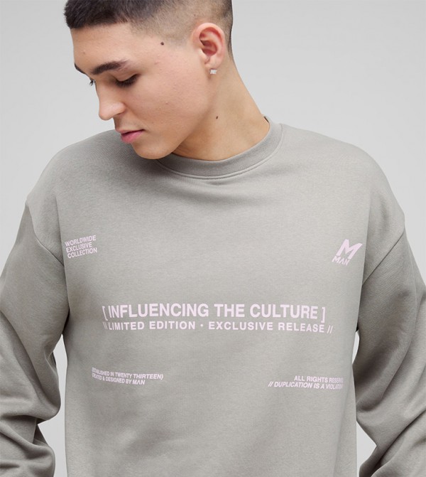 boohooMAN  Clothing - Grey Sweatshirts