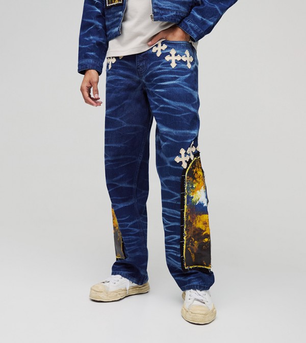 boohooMAN boohooMAN - Indigo Relaxed Jeans