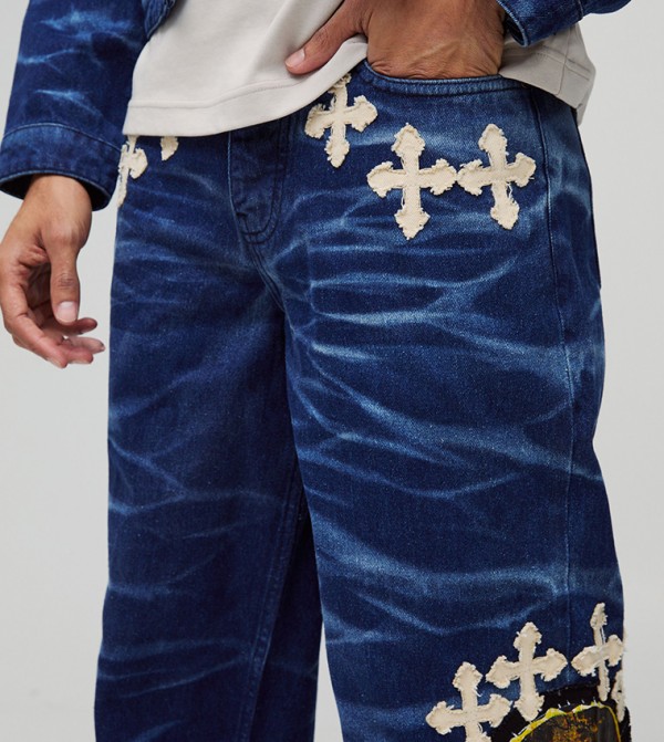 boohooMAN boohooMAN - Indigo Relaxed Jeans