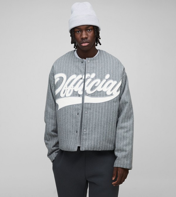 boohooMAN  varsity - Grey Casual Jackets