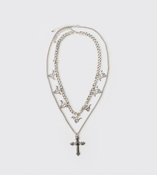 boohooMAN  Jewellery - Silver Necklaces & Pendants