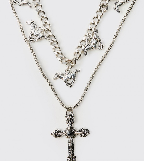 boohooMAN  Jewellery - Silver Necklaces & Pendants