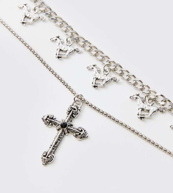 boohooMAN  Jewellery - Silver Necklaces & Pendants