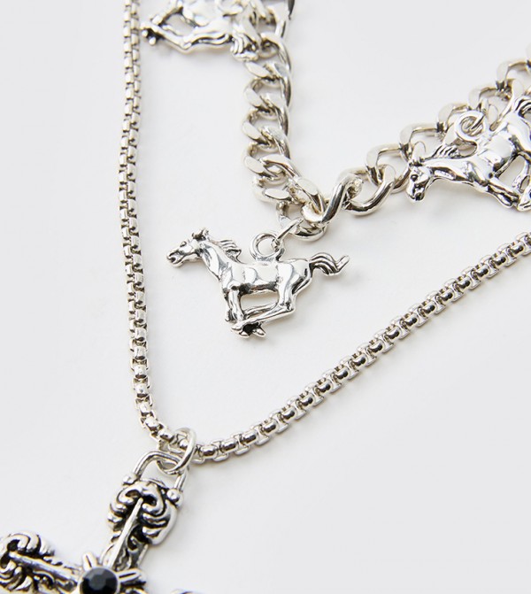 boohooMAN  Jewellery - Silver Necklaces & Pendants