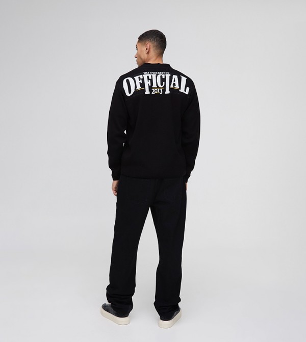 boohooMAN  varsity - Black Cardigans