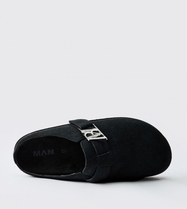 بوهو مان أحذية سهلة الارتداء - أسود سهل الارتداء