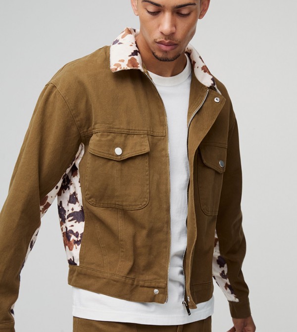 boohooMAN  Denim Jackets - Brown Denim Jackets