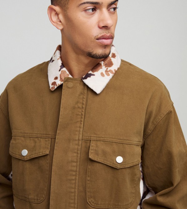 boohooMAN  Denim Jackets - Brown Denim Jackets