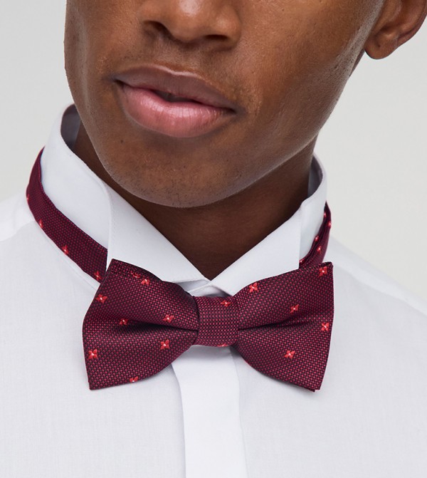 boohooMAN  Bow Ties - Red Bow Ties