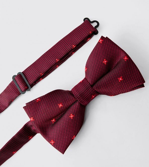 boohooMAN  Bow Ties - Red Bow Ties