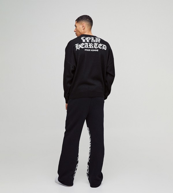 boohooMAN  Pants & Chinos - Black Joggers