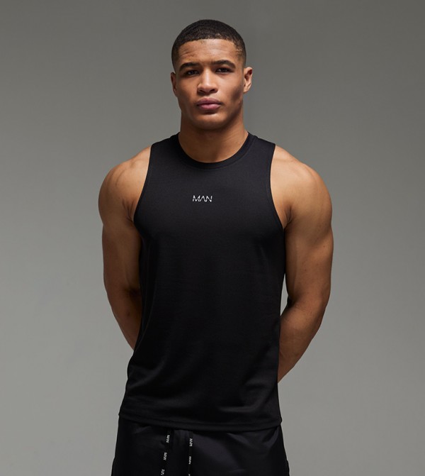 boohooMAN  Sportswear - Black T-Shirts & Vests